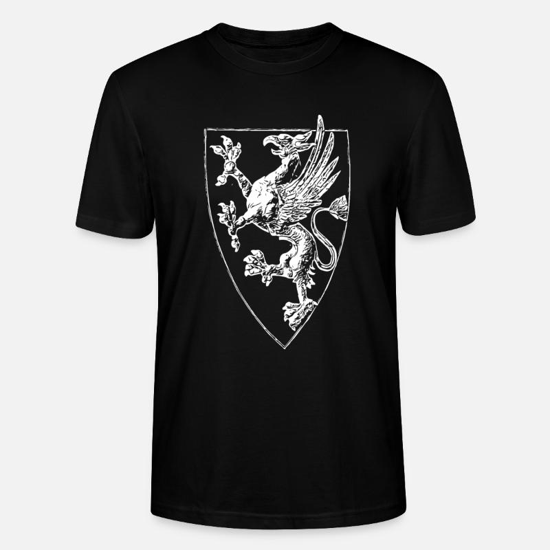 Rostock - stehender Greif - Stanley/Stella Unisex Bio-T-Shirt CRAFTER - Schwarz