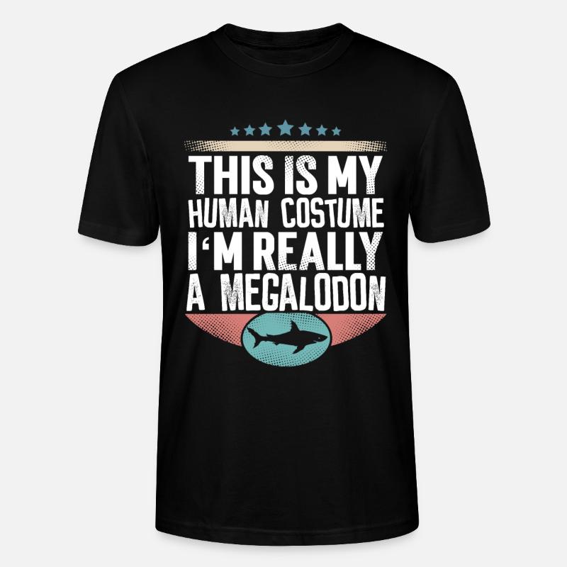 Megalodon Riesen Hai - Stanley/Stella Unisex Bio-T-Shirt CRAFTER - Schwarz