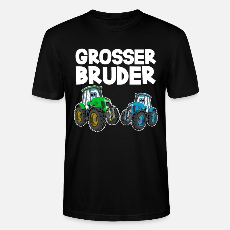 Grosser Bruder Traktor - Stanley/Stella Unisex Bio-T-Shirt CRAFTER - Schwarz