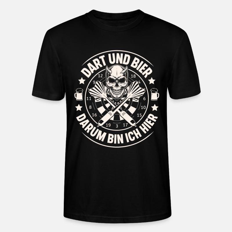 Dart Und Bier - Stanley/Stella Unisex Bio-T-Shirt CRAFTER - Schwarz