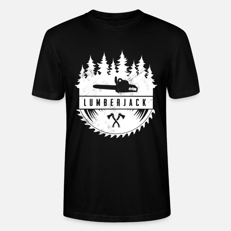 Holzfäller - Stanley/Stella Unisex Bio-T-Shirt CRAFTER - Schwarz