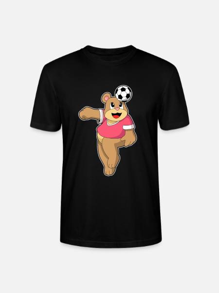 Bear Soccer Player Soccer - Stanley/Stella CRAFTER Unisex Organic T-Shirt - black