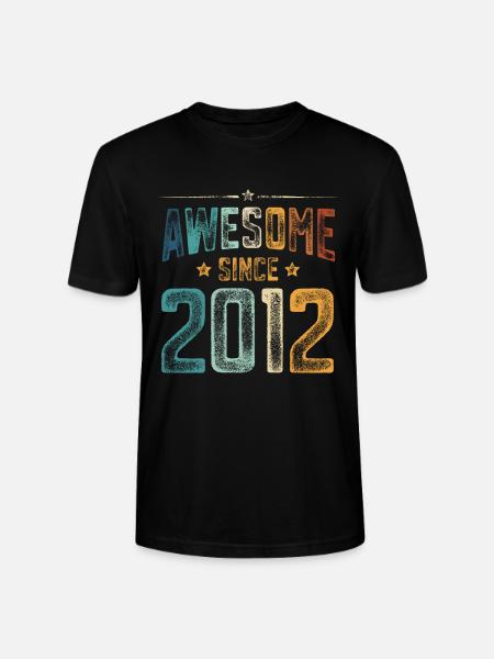 2012 Naissance Année de naissance - T-shirt bio CRAFTER Stanley Stella Unisexe - noir