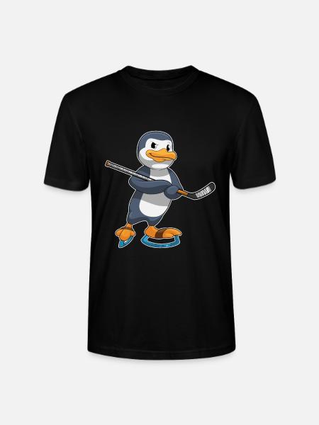 Pinguin Eishockey Eishockeyschläger - Stanley/Stella CRAFTER Unisex Organic T-Shirt - black