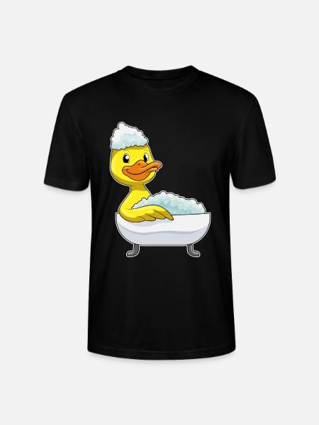 Duck Bathing Bathtub - Stanley/Stella CRAFTER Unisex Organic T-Shirt - black