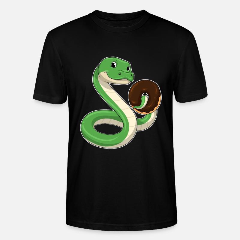 Serpent avec beignet - T-shirt bio CRAFTER Stanley Stella Unisexe - noir