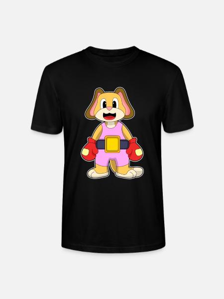 Dog Boxer Boxing Gloves Boxing - Stanley/Stella CRAFTER Unisex Organic T-Shirt - black