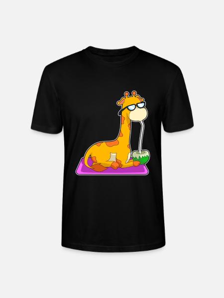 Giraffe Coconut - Stanley/Stella CRAFTER Unisex Organic T-Shirt - black