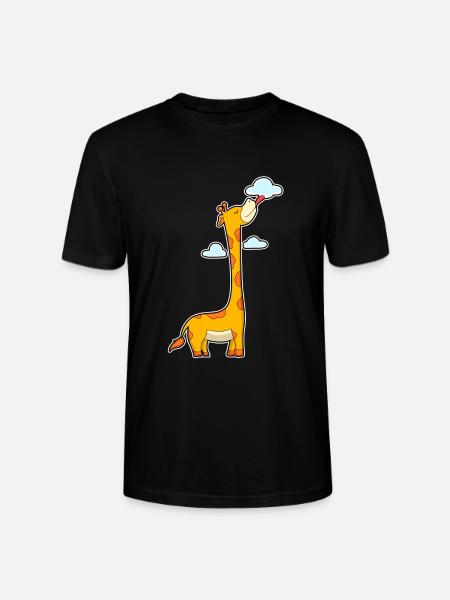 Giraffe Clouds - Stanley/Stella CRAFTER Unisex Organic T-Shirt - black