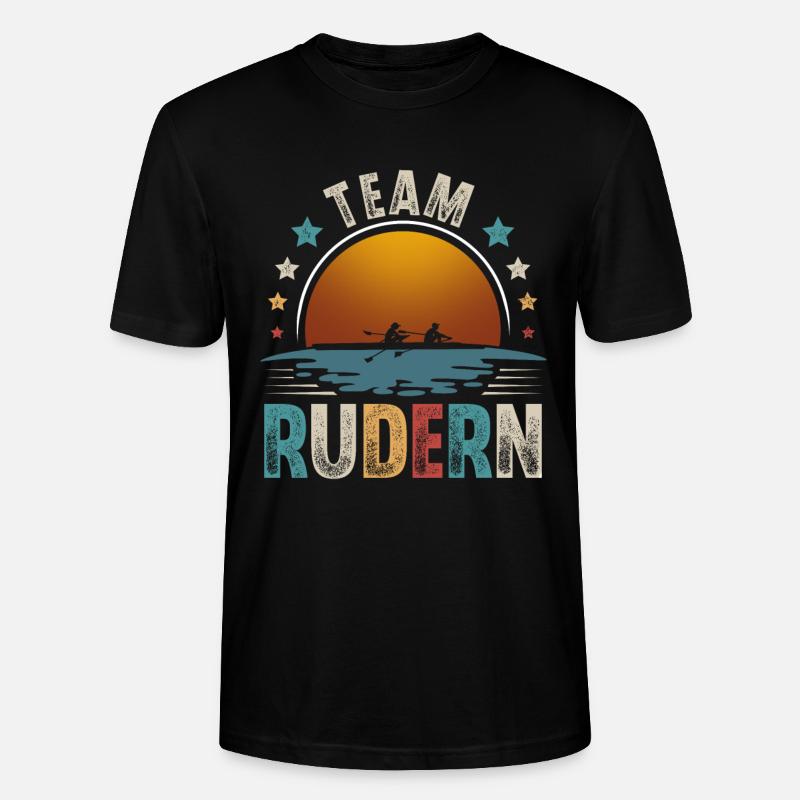 Rudern Ruderer Ruderboot Team - Stanley/Stella Unisex Bio-T-Shirt CRAFTER - Schwarz