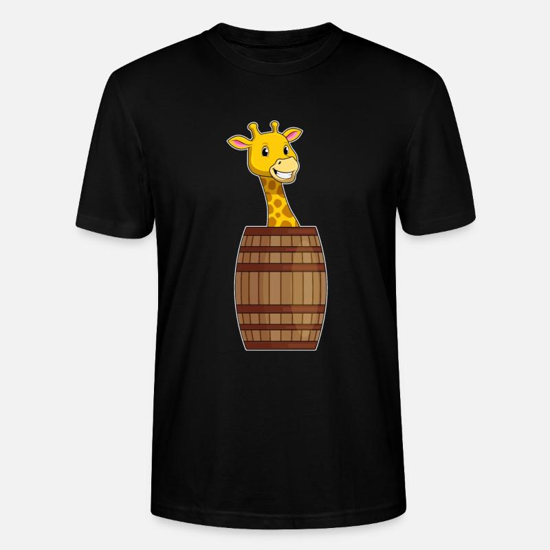Girafe avec tonneau - T-shirt bio CRAFTER Stanley Stella Unisexe - noir