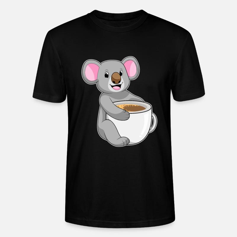 Koala Kaffee Tasse - Stanley/Stella Unisex Bio-T-Shirt CRAFTER - Schwarz