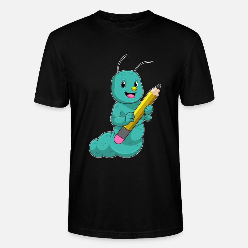 Chenille au crayon - T-shirt bio CRAFTER Stanley Stella Unisexe - noir