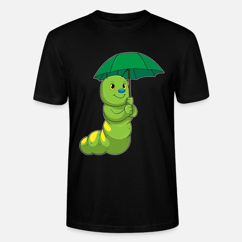 Raupe Regenschirm - Stanley/Stella Unisex Bio-T-Shirt CRAFTER - Schwarz