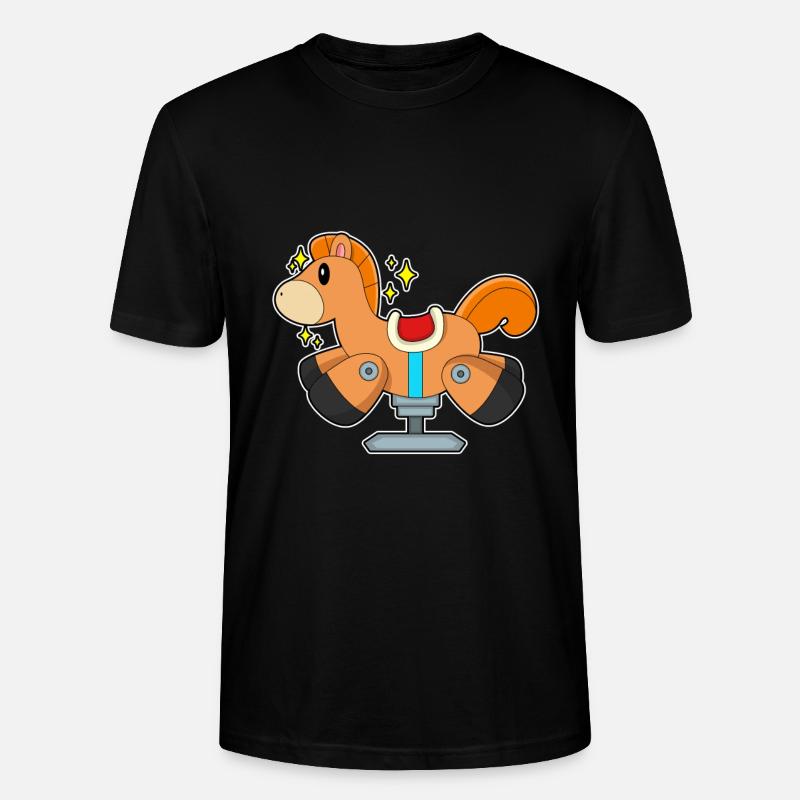 Schaukelpferd - Stanley/Stella Unisex Bio-T-Shirt CRAFTER - Schwarz