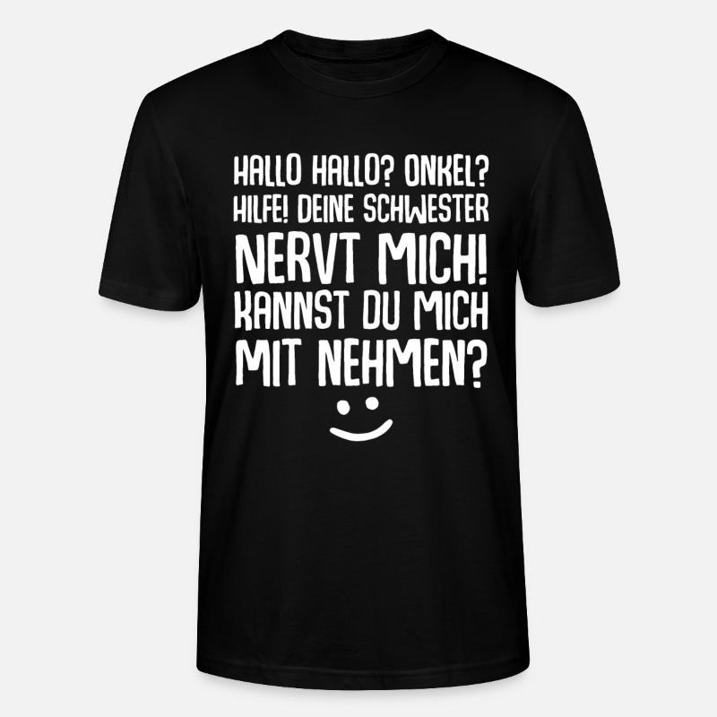 Onkel Nichte Neffe - Stanley/Stella Unisex Bio-T-Shirt CRAFTER - Schwarz
