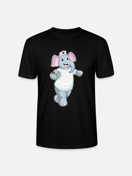 Médecine infirmière éléphant - T-shirt bio CRAFTER Stanley Stella Unisexe - noir