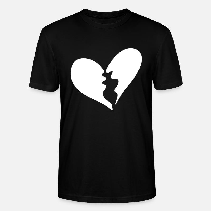 Broken heart - Stanley/Stella CRAFTER Unisex Organic T-Shirt - black