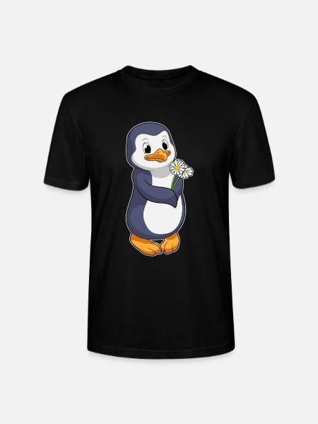 Penguin Daisy - Stanley/Stella CRAFTER Unisex Organic T-Shirt - black