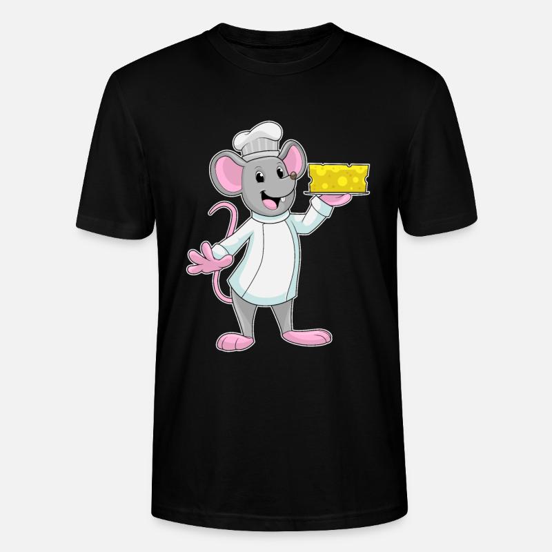 Mouse Cook Cheese Cooking - T-shirt bio CRAFTER Stanley Stella Unisexe - noir