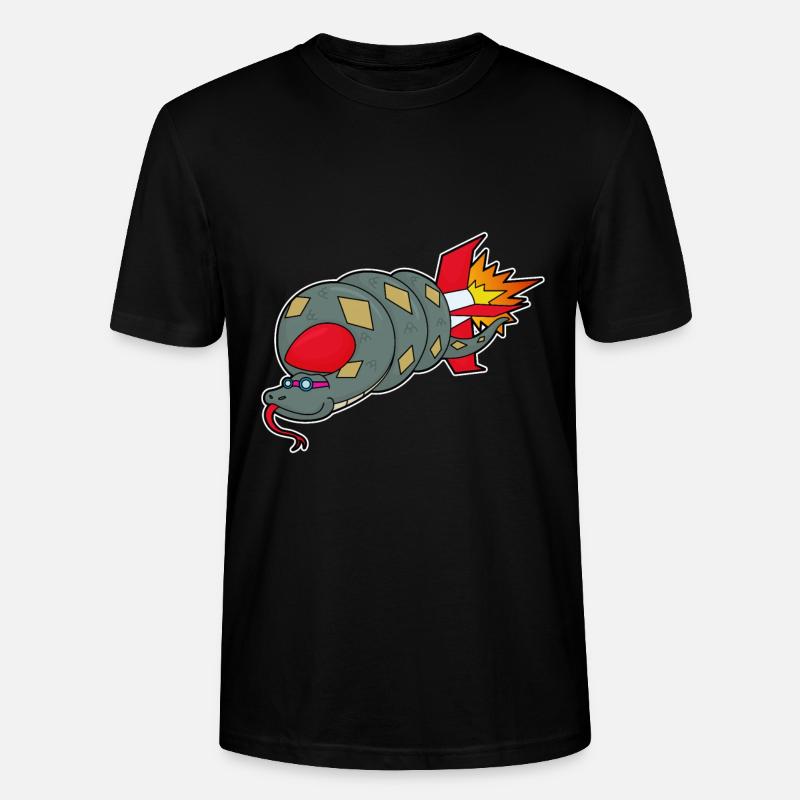 Serpent avec fusée - T-shirt bio CRAFTER Stanley Stella Unisexe - noir