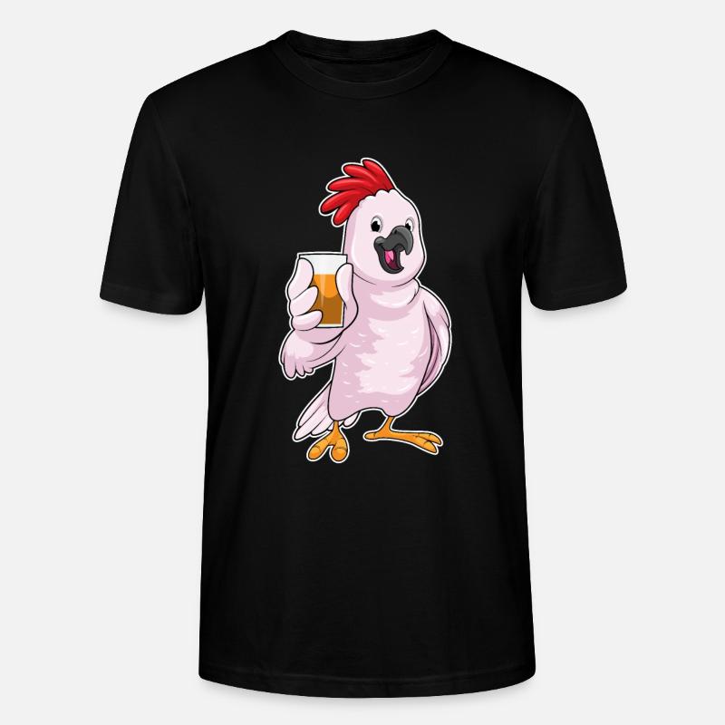 Papagei mit Saft - Stanley/Stella Unisex Bio-T-Shirt CRAFTER - Schwarz