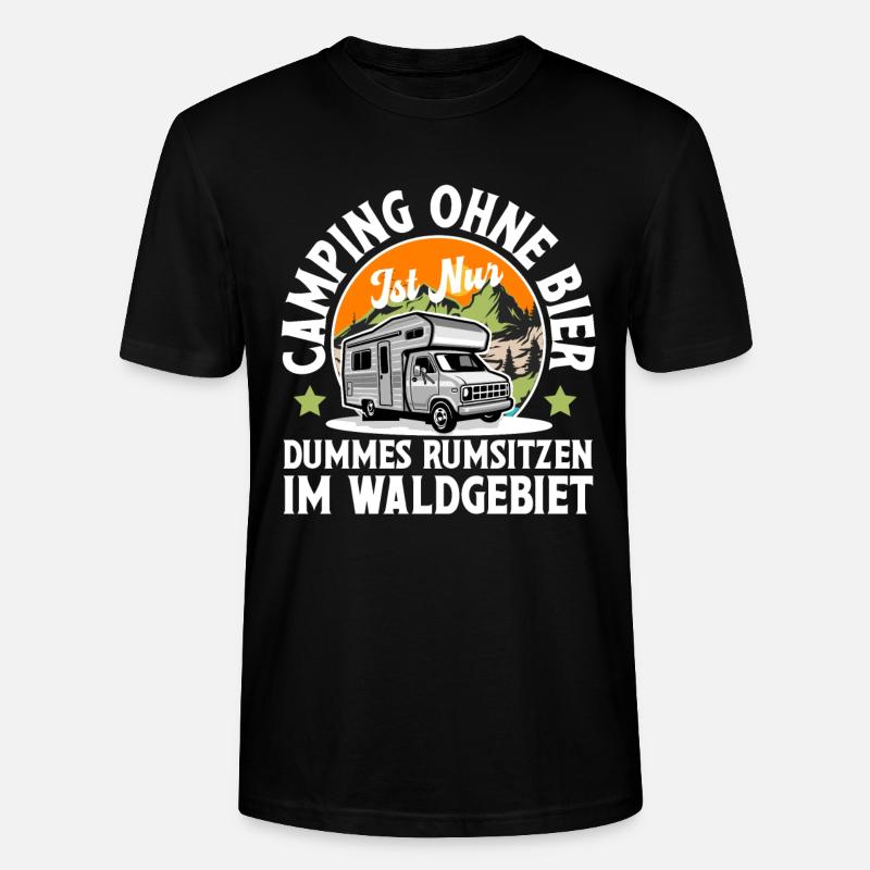 Camping Camper Campen - Stanley/Stella Unisex Bio-T-Shirt CRAFTER - Schwarz
