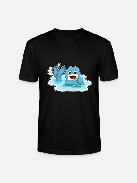 Natation dauphin, water-polo d’été - T-shirt bio CRAFTER Stanley Stella Unisexe - noir