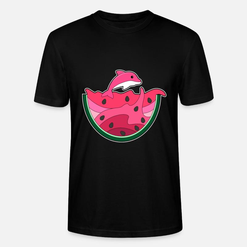 Pastèque dauphin-eau - T-shirt bio CRAFTER Stanley Stella Unisexe - noir