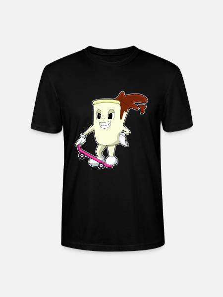 Coffee Skater Skateboard - Stanley/Stella CRAFTER Unisex Organic T-Shirt - black