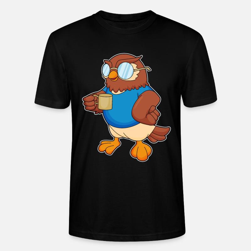 Eule Becher - Stanley/Stella Unisex Bio-T-Shirt CRAFTER - Schwarz