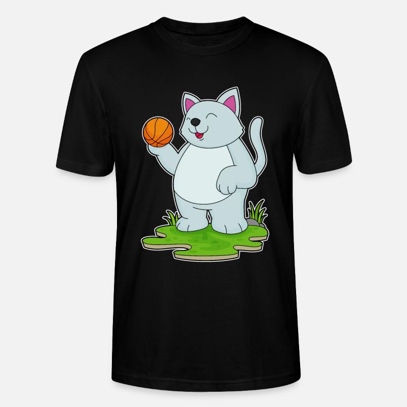 Chat Basketteur Basketteur - T-shirt bio CRAFTER Stanley Stella Unisexe - noir