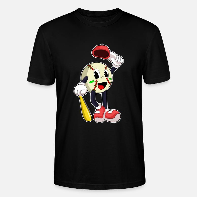 Baseball avec batte de baseball - T-shirt bio CRAFTER Stanley Stella Unisexe - noir