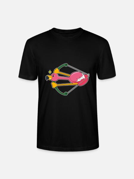 Flamingo Bogenschütze Bogen - Stanley/Stella Unisex Bio-T-Shirt CRAFTER - Schwarz