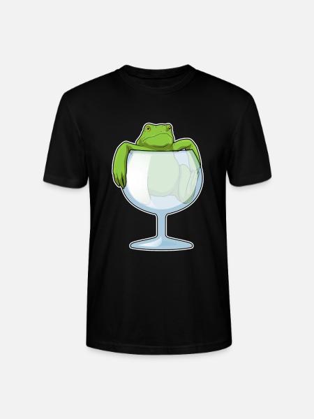 Frog Wine Glass - Stanley/Stella CRAFTER Unisex Organic T-Shirt - black
