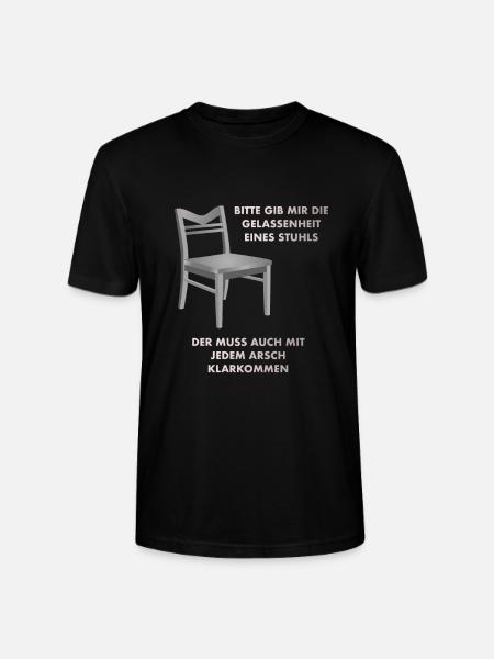 Gelassenheit eines Stuhls - Stanley/Stella Unisex Bio-T-Shirt CRAFTER - Schwarz