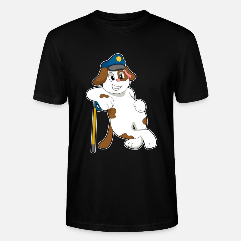 Casquette de policier canin - T-shirt bio CRAFTER Stanley Stella Unisexe - noir