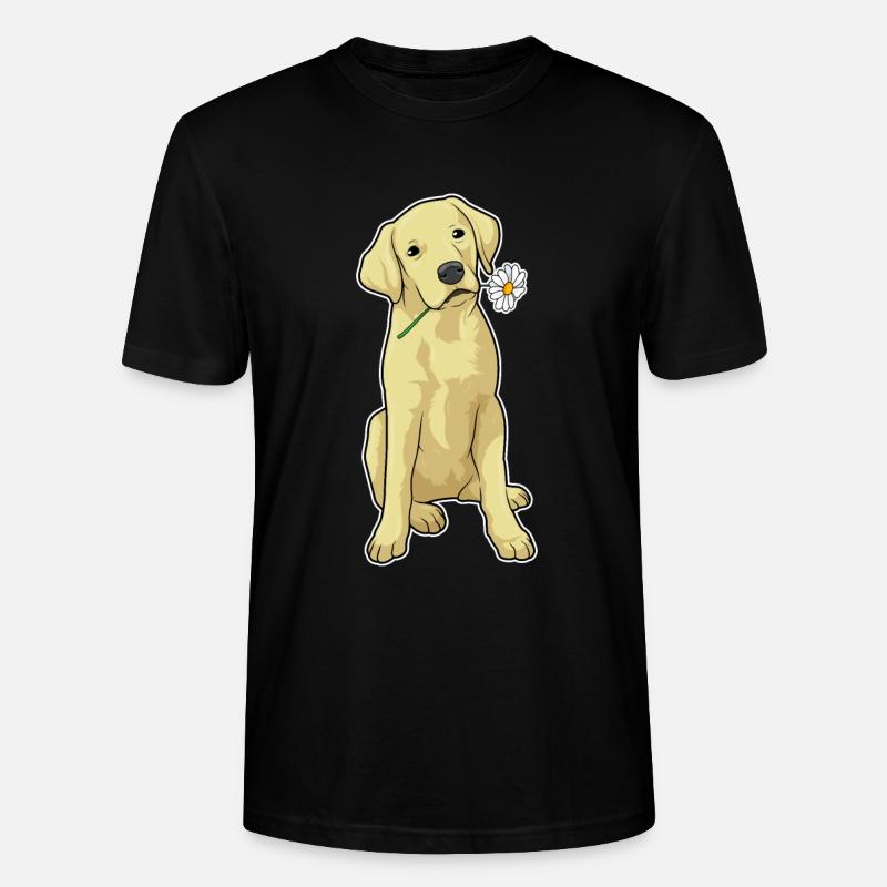 Labrador Gänseblümchen - Stanley/Stella Unisex Bio-T-Shirt CRAFTER - Schwarz
