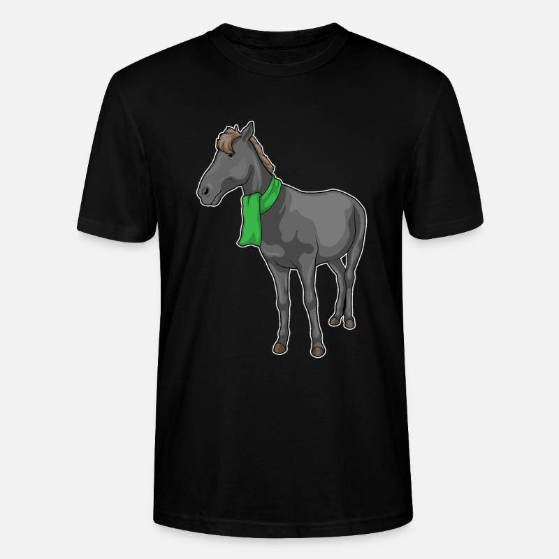 Pferd Schal - Stanley/Stella Unisex Bio-T-Shirt CRAFTER - Schwarz