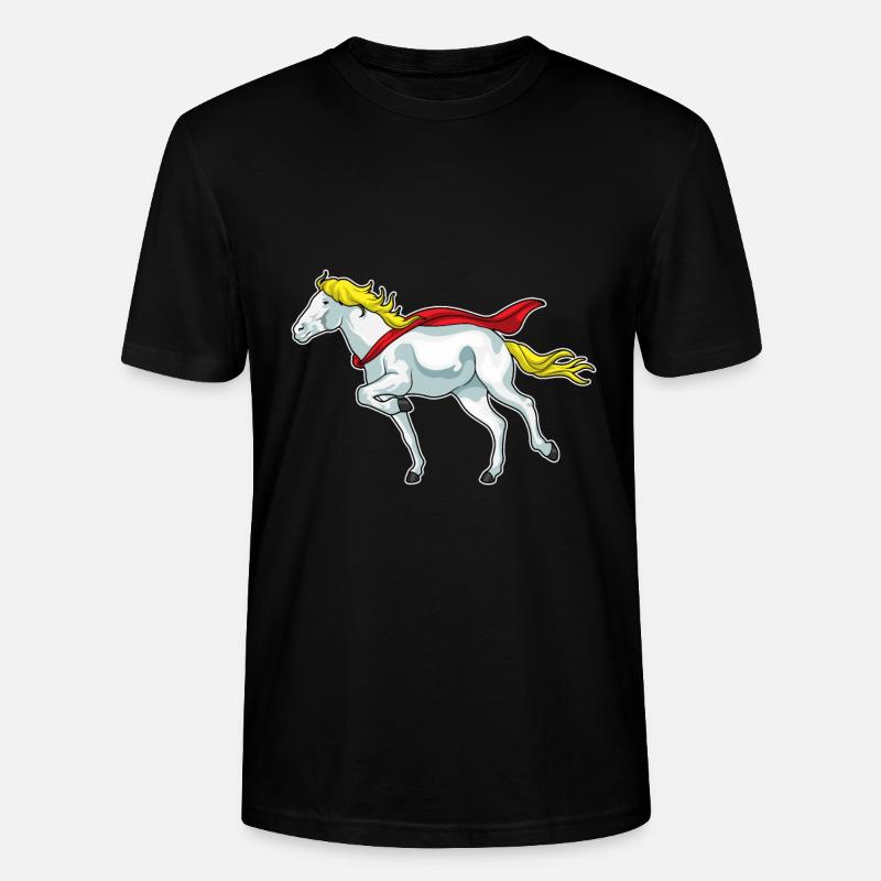 Pferd Umhang - Stanley/Stella Unisex Bio-T-Shirt CRAFTER - Schwarz