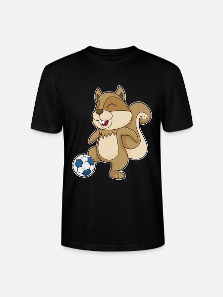 Squirrel Football Player Football - Stanley/Stella CRAFTER Unisex Organic T-Shirt - black