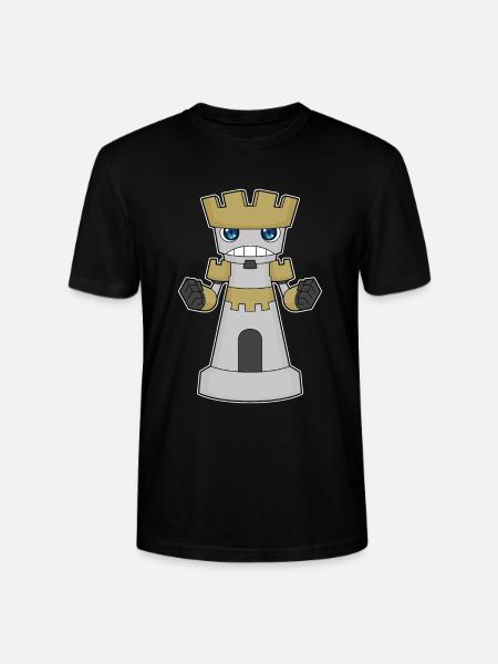 Chess piece Rook Chess - Stanley/Stella CRAFTER Unisex Organic T-Shirt - black