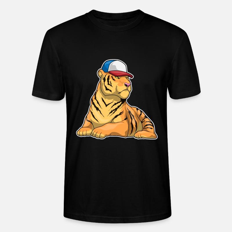 Tiger Cap - Stanley/Stella Unisex Bio-T-Shirt CRAFTER - Schwarz