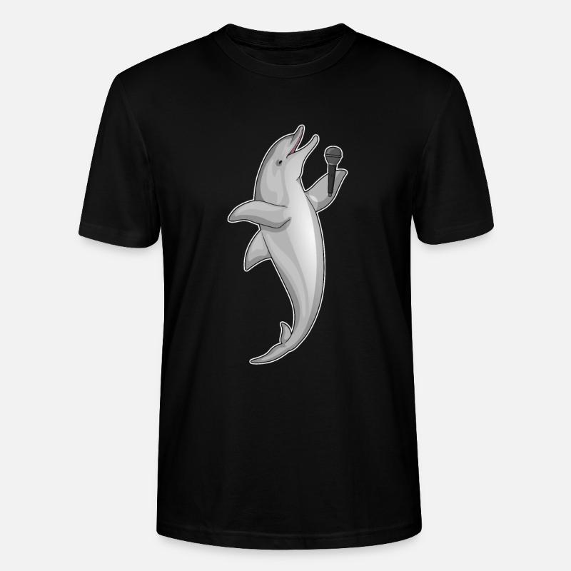 Delfin Singer Microphone - T-shirt bio CRAFTER Stanley Stella Unisexe - noir