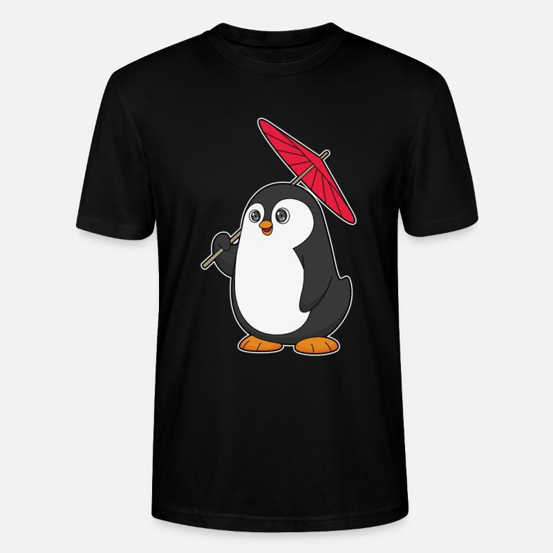 Pinguin Regenschirm - Stanley/Stella Unisex Bio-T-Shirt CRAFTER - Schwarz
