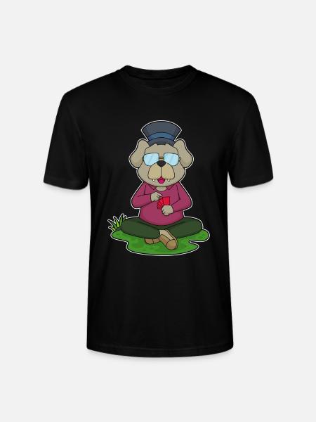 Dog Poker Poker Cards - Stanley/Stella CRAFTER Unisex Organic T-Shirt - black