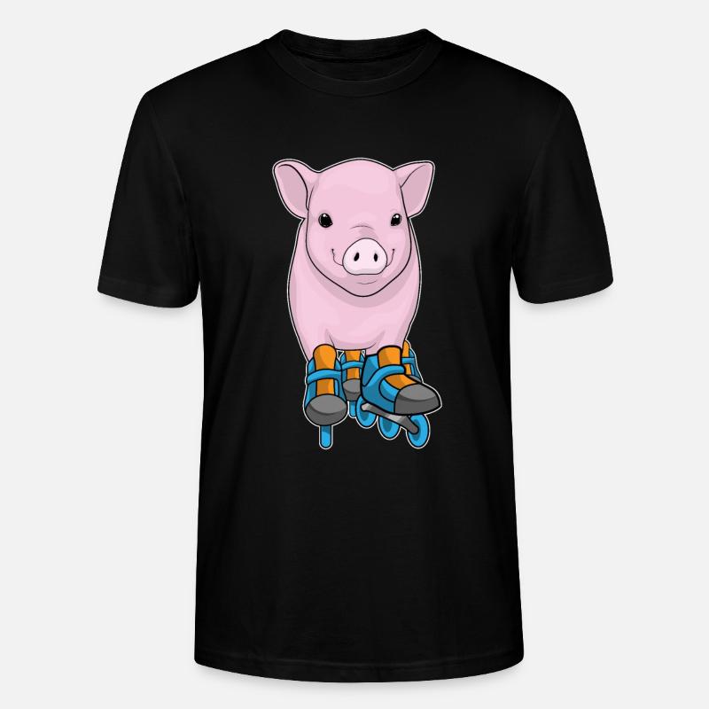 Schwein Inline skating Inline skates - Stanley/Stella Unisex Bio-T-Shirt CRAFTER - Schwarz