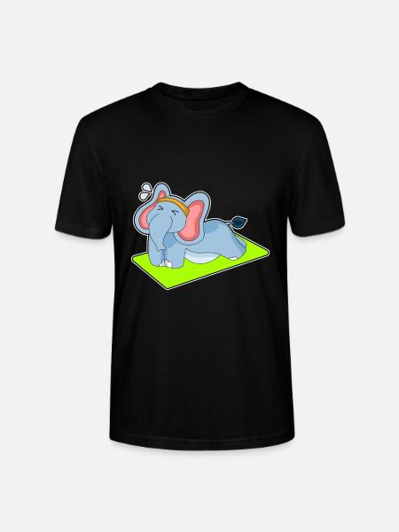 Elephant Workout Gymnastics Fitness - Stanley/Stella CRAFTER Unisex Organic T-Shirt - black
