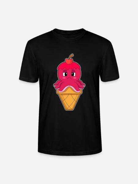 Krake Waffeleis - Stanley/Stella CRAFTER Unisex Organic T-Shirt - black