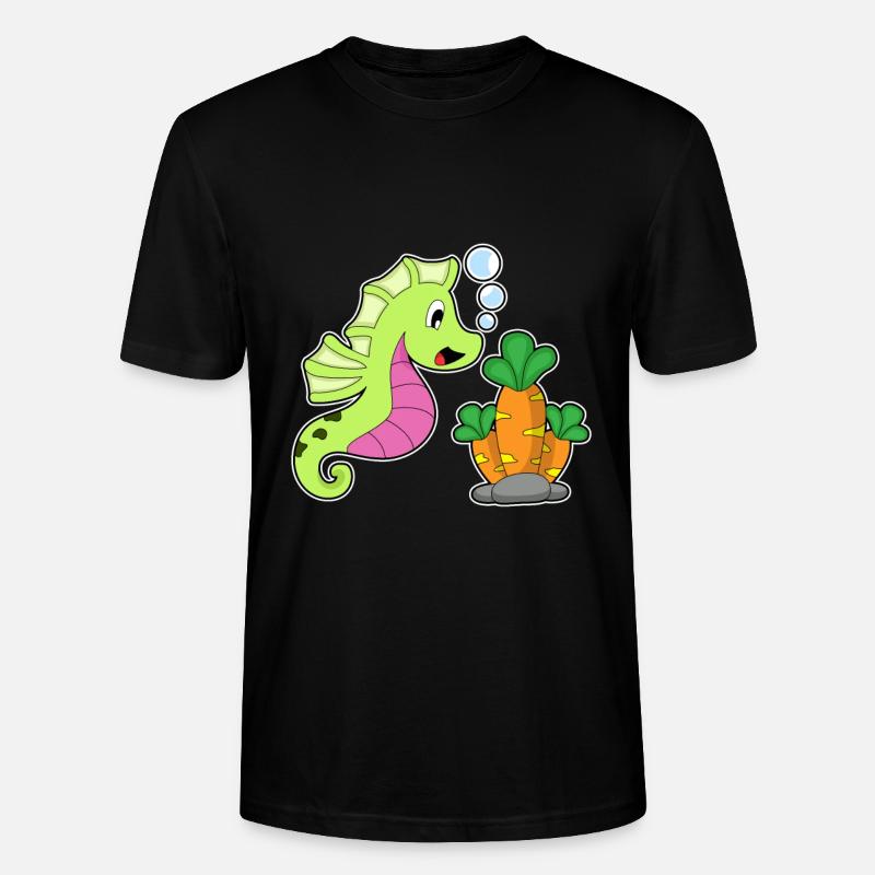 Seepferdchen Karotte - Stanley/Stella Unisex Bio-T-Shirt CRAFTER - Schwarz